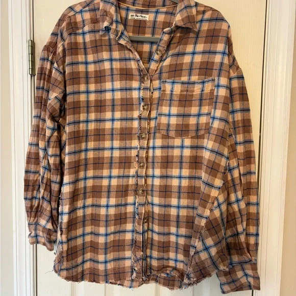 Free People Happy Hour Plaid Shirt - Picture 2 of 5